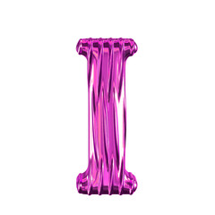 Fluted purple symbol. letter i