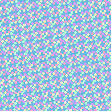 Pastel Girly Colorful Circles Scattered Multicolor Dots Varying Hue Spots Attractive Color Combo Blue 221