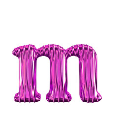 Fluted purple symbol. letter m