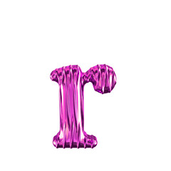 Fluted purple symbol. letter r