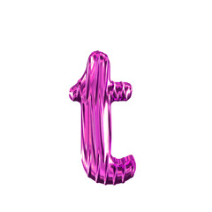 Fluted purple symbol. letter t