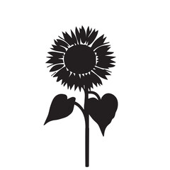 Sunflower icon. Abstract decorative sunflower silhouettes. Vector illustration sunflower  isolated on white background.