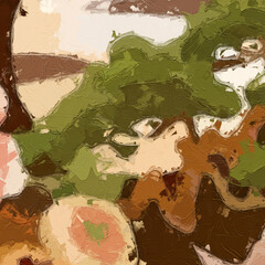 Oil paintings and various flowers, roses, peonies, cats, dogs, birds, beautiful scenery