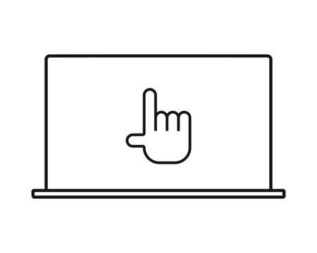 National Day of Unplugging. Turn off devices. Line flat symbol