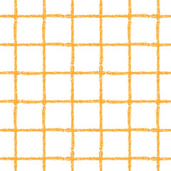 Fototapeta premium Vector hand drawn cute checkered pattern. cottagecore Doodle Plaid geometrical semitransparent simple texture. Crossing lines. Abstract cute delicate pattern