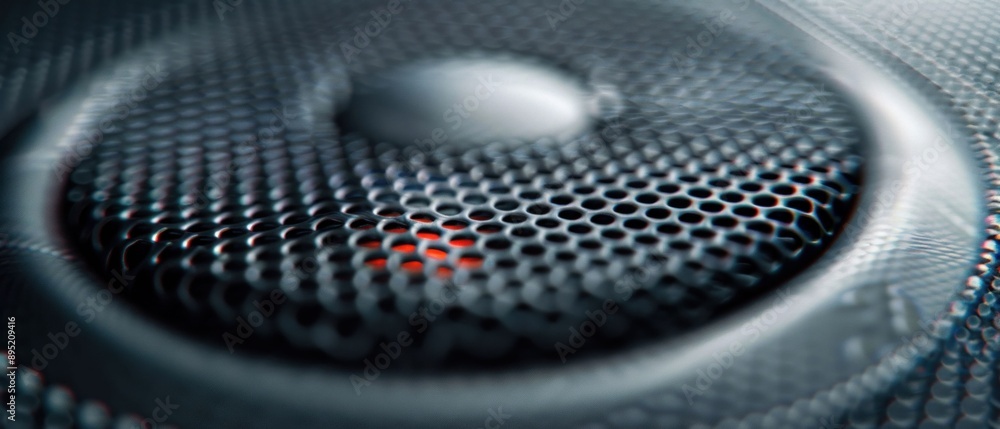 Aufkleber macro shot of speaker grill texture. generative ai.