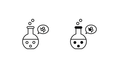 Chemical icon design with white background stock illustration