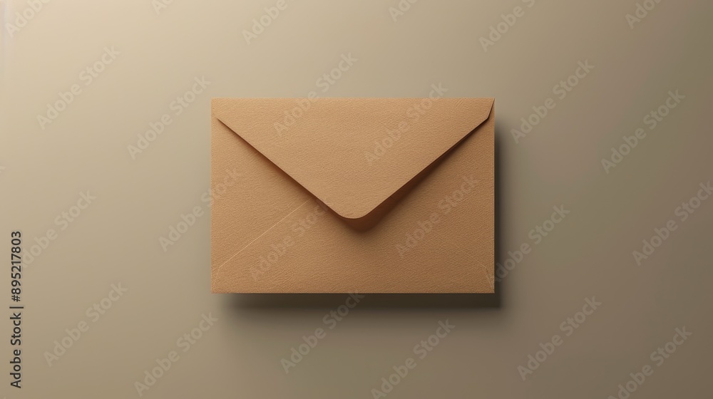 Poster simple envelope with creative concept on plain background for various scenes