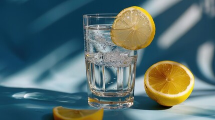lemon in glass