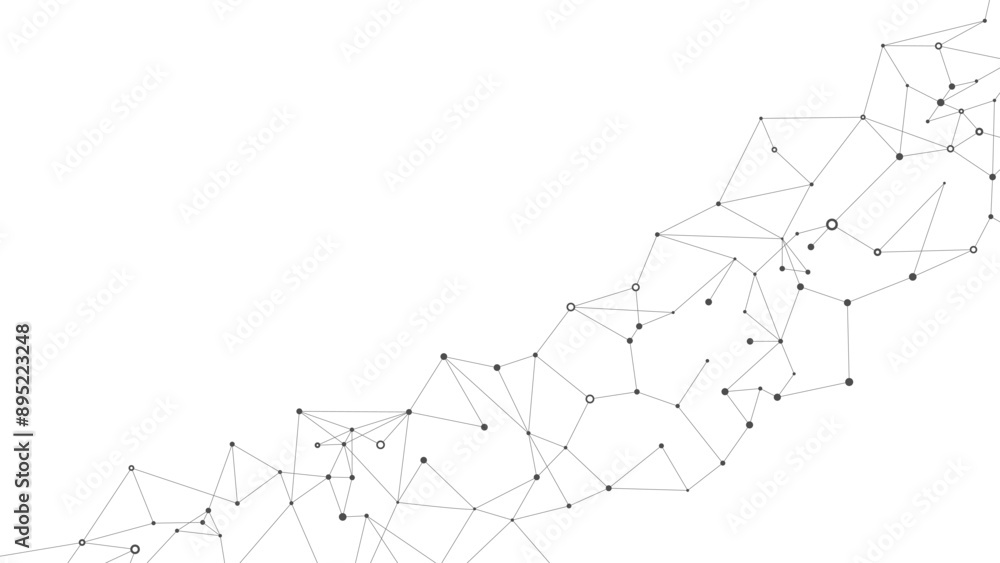 Aufkleber Abstract technology background. Plexus mesh backdrop. Vector