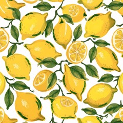 seamless pattern with lemons