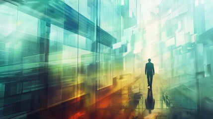 Abstract modern business background. Ai generation