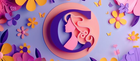 International women's day concept poster