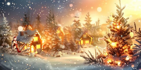 Naklejka premium Christmas background design. AI generation