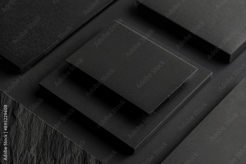 Aufkleber a detailed shot of a table surface covered in black paper, ideal for using as a background or textur