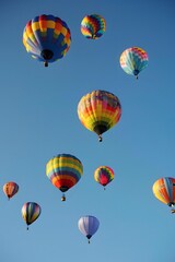 Obraz premium Colorful Hot Air Balloons Floating in the Sky
