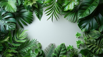 Fototapeta premium Tropical Leaves Frame