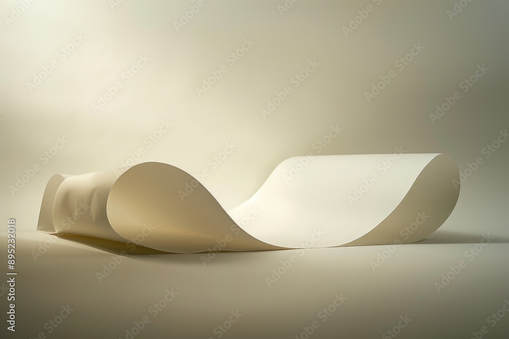 Poster a roll of paper sitting on a table, often used for writing or drawing