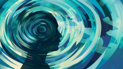 Healthy Doctor Psychological Schizophrenia An abstract representation of schizophrenia, showing a person with fragmented thoughts or auditory hallucinations