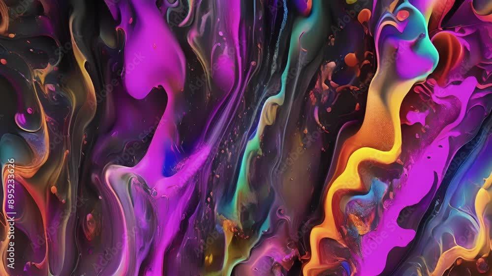 Poster a vibrant image of myelinated axons in different shades representing their varying levels of electri