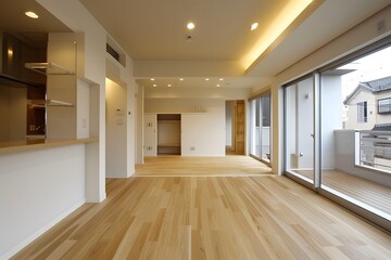 Obraz premium Modern Interior Design Of A Living Room With Hardwood Floors