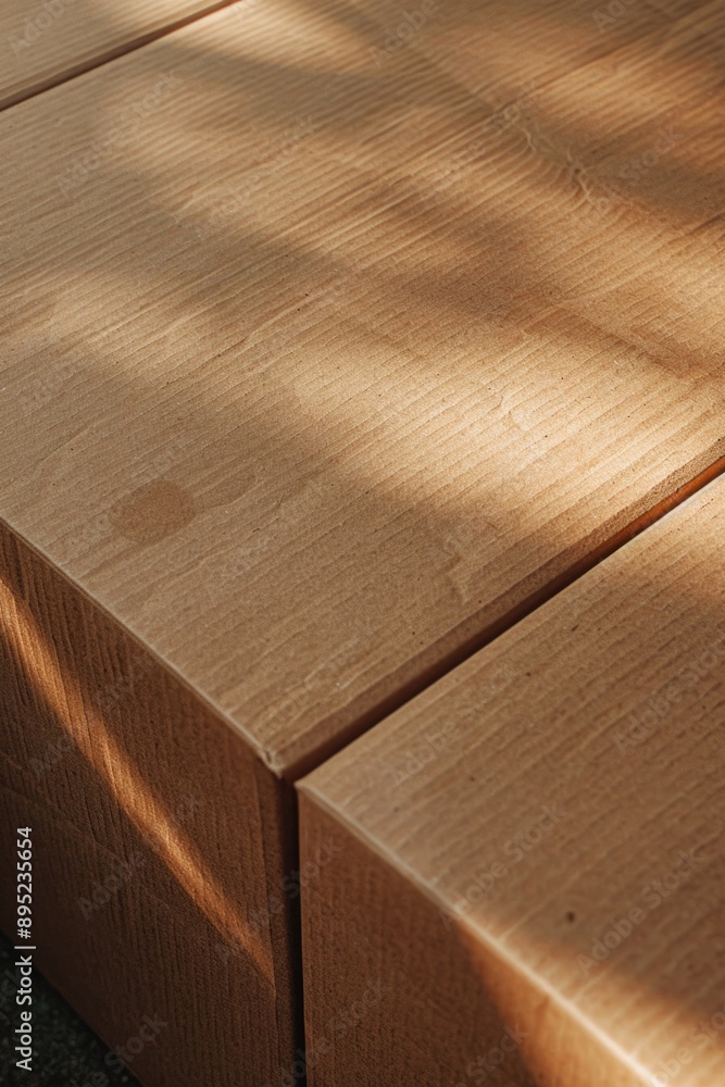 Poster a close-up shot of a box sitting on a table, details are clear and visible