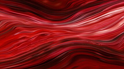 Red abstract background with wavy lines flowing like lava