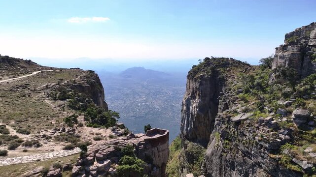 The Magical Nature of the Tundavala Gorge in Angola, Aerial View