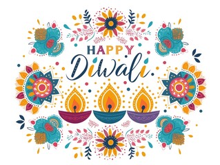 Naklejka premium Free happy diwali greeting background wallpaper card post