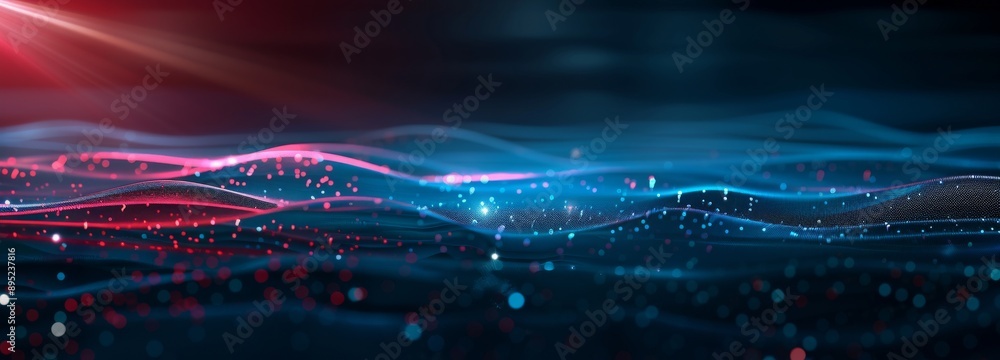 Poster 3d digital connection dots and lines. network connection structure. plexus effect.