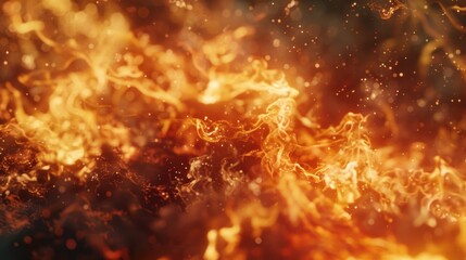 Naklejka premium A intense shot of a fire with thick smoke, great for conveying heat and energy