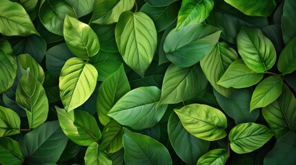 Abstract background of green leaves