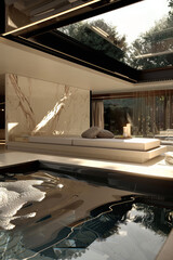 Modern Bathroom with Bathtub and Window