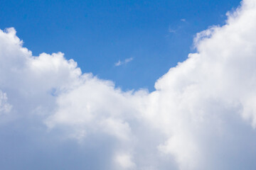 Summer blue sky cloud gradient light white background. Beauty clear cloudy in sunshine calm bright winter air bacground. Gloomy vivid cyan landscape in environment day horizon skyline view spring wind