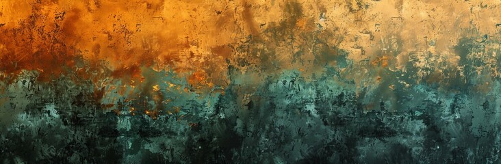 Vintage texture, distressed old textured painted design with dark olive green, peru, and pastel brown colors. Space for text or image.