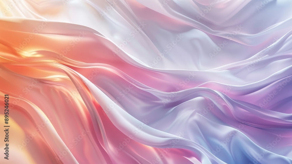 Poster a subtle abstract background with soft pastel waves and gradient colors. a perfect design background