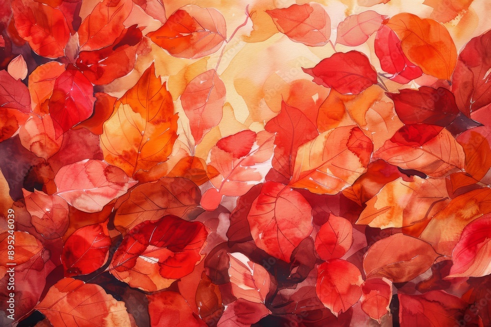 Poster using generative ai, i created this autumn leaves background
