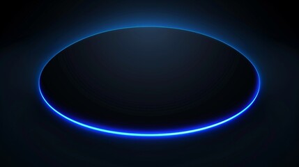 Abstract background showing blue light glowing around black circle