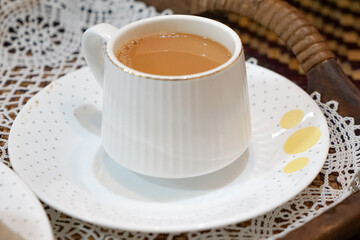 A cup of milk tea.