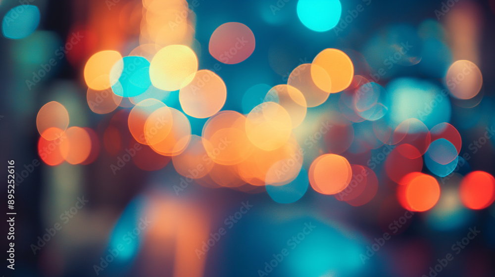 Aufkleber abstract bokeh background with warm and cool colors