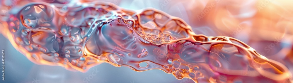 Poster abstract organic forms a textural exploration of natural shapes with delicate color variations and a