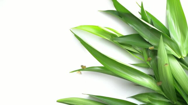 Pandan leaves are green and fresh to look at. seamless looping time-lapse virtual 4k video Animation Background.