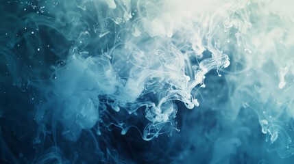 Obraz premium Abstract Blue and White Swirling Smoke.