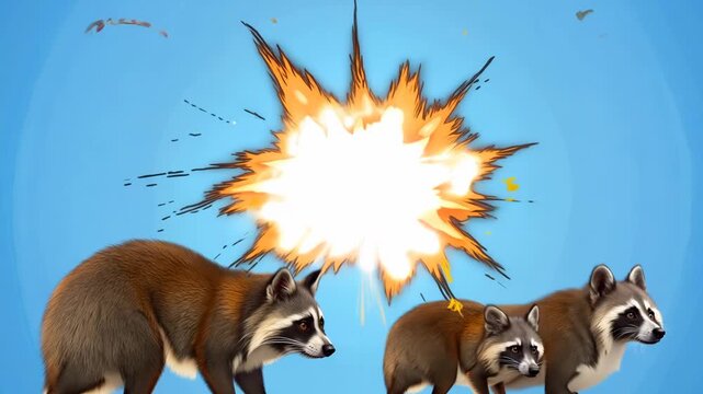 raccoons and fire