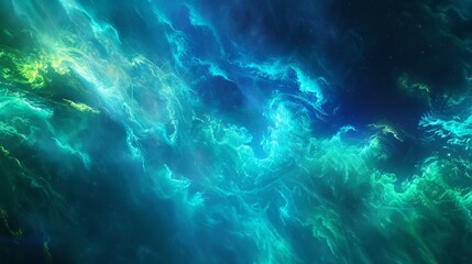 Fototapeta premium Abstract Cosmic Blue Nebula.