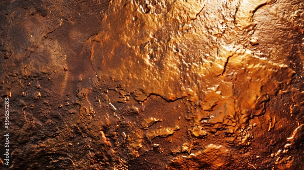 Poster abstract bronze textured surface art. close-up of a metallic bronze background with intricate patter