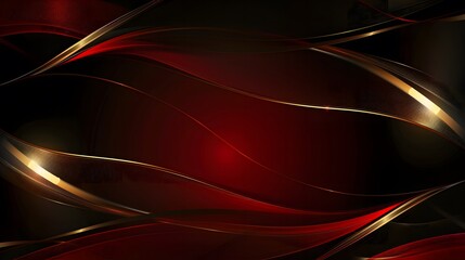Elegant Red and Gold Design with Modern Touch