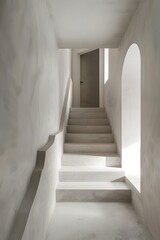 Obraz premium Minimalist Concrete Staircase Interior Design