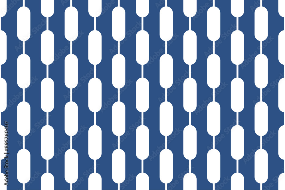 Aufkleber vertical lines. white repeating texture pattern, blue background.