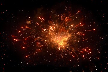 Colorful Fireworks Lighting Up the Night Sky

